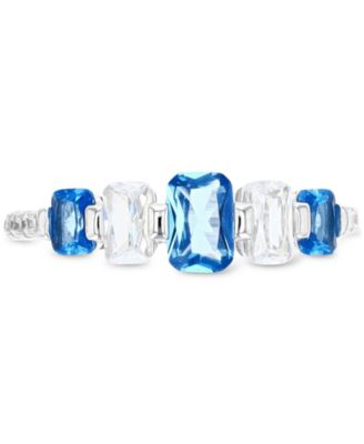 Macy's - Lab-Grown Spinel (1-1/20 ct. t.w.) & Cubic Zirconia Ring in Sterling Silver