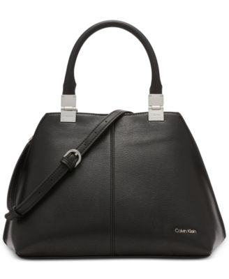 Calvin Klein - Granite Small Faux Leather Satchel