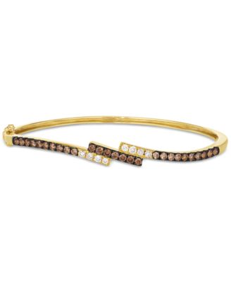 Le Vian - Chocolate Ombr&eacute; Diamond & Vanilla Diamond Bangle Bracelet (1-1/4 ct. t.w.) in 14k Gold