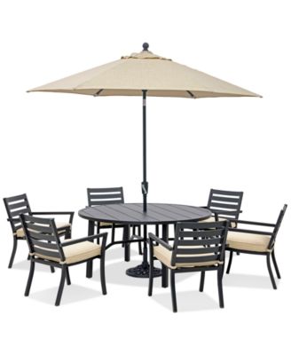 Agio - Astaire Outdoor 7-pc Dining Set (60" round table + 6 dining chairs)