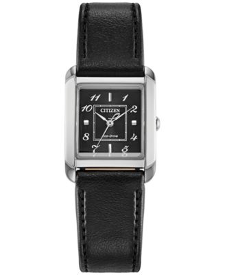 Citizen - Women's Bianca Black Apple Material Strap Watch 28mm