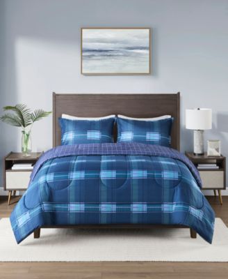 JLA Home - Leo 3-Pc Reversible Plaid Comforter Set