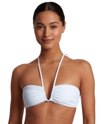 Lauren Ralph Lauren - Women's Shirred V-Wire Bandeau Bikini Top
