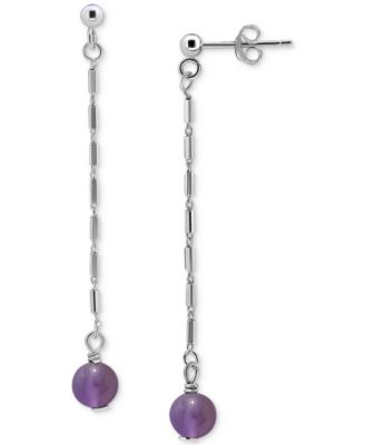 Giani Bernini - Gemstone Bead Chain Drop Earrings in 18k Gold-Plated Sterling Silver