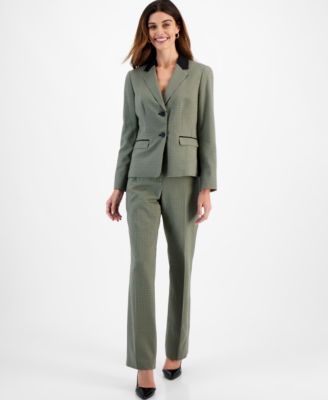Le Suit - Women's Two-Button Pantsuit, Regular & Petite Sizes