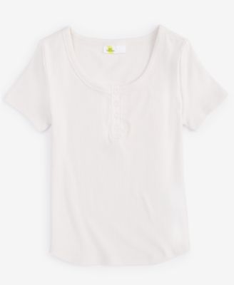 Epic Threads - Big Girls Short-Sleeve Ribbed Henley Top