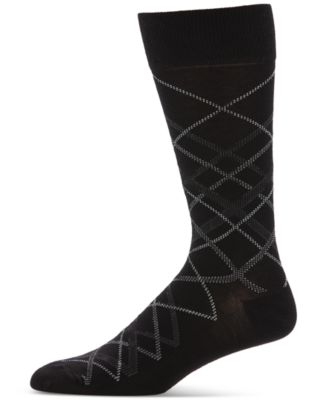 Perry Ellis Portfolio - Men's Diagonal Plaid Dress Socks