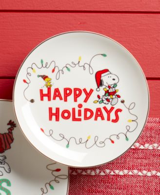 Lenox - Snoopy & Woodstock Porcelain Accent Plates, Set of 4