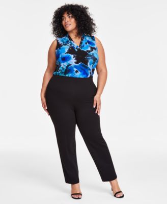 Anne Klein - Plus Size Hollywood Slim-Fit Ankle Pants