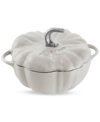 Staub - Enameled Cast Iron 3.5 Qt. White Truffle Pumpkin Cocotte