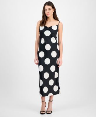 Anne Klein - Women's Sleeveless Polka Dot Midi Dress