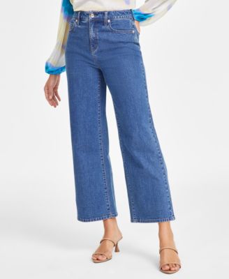 I.N.C. International Concepts - Women's Wide-Leg High-Rise Denim Jeans