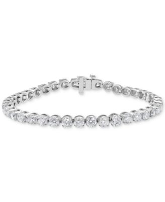 Macy's - Diamond Link Bracelet (8 ct. t.w.) in 14k White Gold
