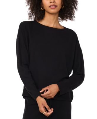 Vince Camuto - Women's Rolled-Edge Ribbed-Trimmed Sweater