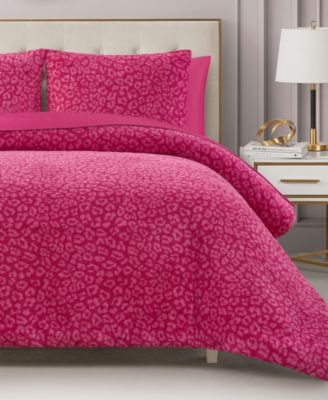 Juicy Couture - Cheetah Feathered 3-Pc. Comforter Set, Full/Queen
