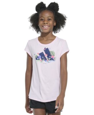 adidas - Big Girls Cap-Sleeve Logo Graphic Cotton T-Shirt