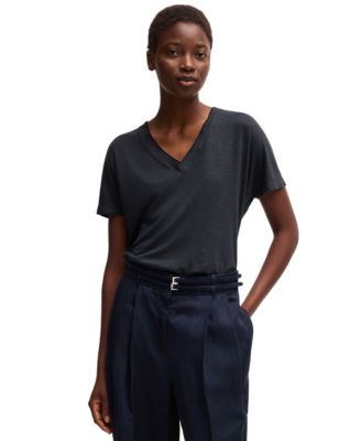 Hugo Boss - Women's Double B Monogram V-Neck T-Shirt