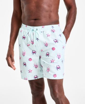 Club Room - Men's Happy Crab Drawstring 7" Swim Trunks