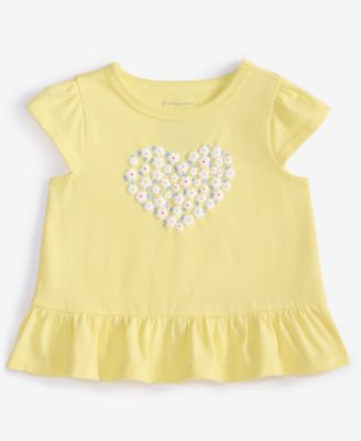 First Impressions - Baby Girls Flower Heart T-Shirt