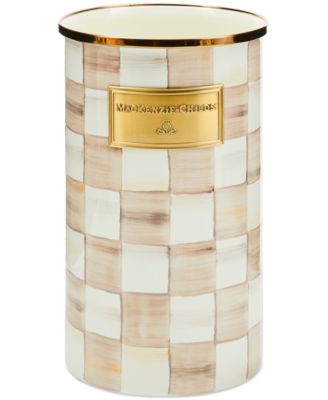 Mackenzie-Childs - Mocha Check Utensil Holder