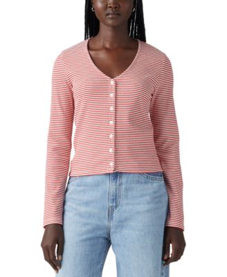 Levi's - Women's Muse Ribbed Long-Sleeve Button-Up Top