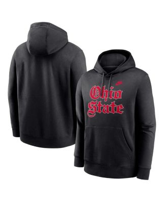 Nike - Men's Black Ohio State Buckeyes Old English Fleece Pullover Hoodie