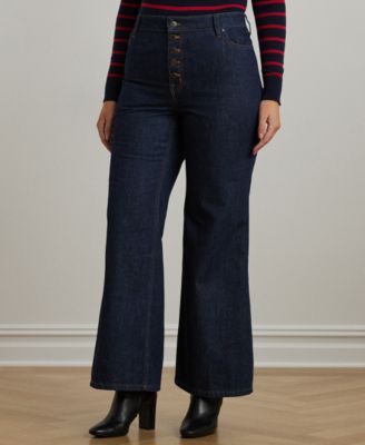 Lauren Ralph Lauren - Plus Size High-Rise Flare Jeans