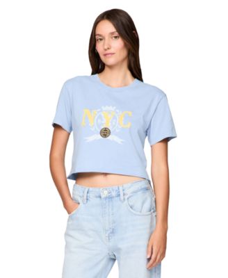 Tommy Jeans - Women's Cotton Crop Varsity Crewneck Tee