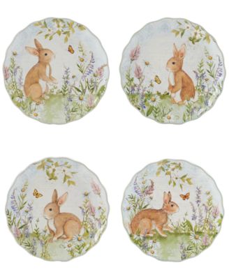 Certified International - Easter Meadow Dessert/Salad Plates, Set of 4