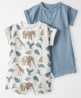 Carter's - Baby Boys Organic Cotton 2-Pc. Rompers Set