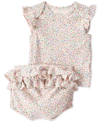 Carter's - Baby Girls Organic Cotton 2-Pc. Top & Shorts Knit Set