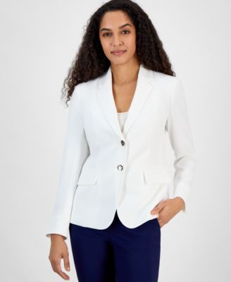 Kasper - Women's Notched-Collar Two-Button Jacket, Regular & Petite Sizes