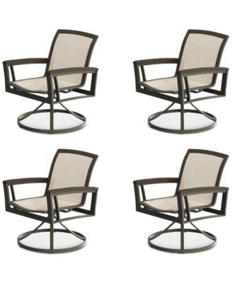 Agio - Bartow Outdoor Dining Swivel Chair, Set of 4
