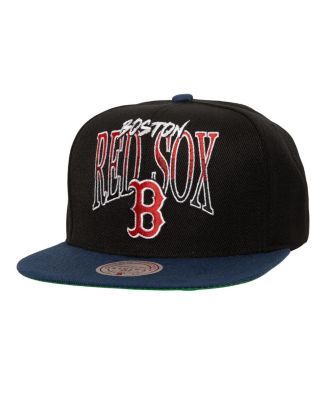 Mitchell & Ness - Men's Black Boston Red Sox Rise Up Snapback Hat
