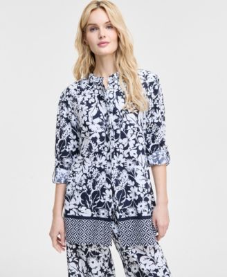 Tommy Hilfiger - Women's Printed Long-Sleeve Tunic