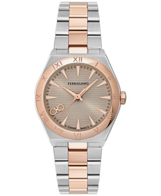 Ferragamo - Women's Swiss Vega Upper East Two-Tone Stainless Steel Bracelet Watch 28mm
