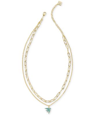 Kendra Scott - 14k Gold-Plated Melody Bird Multi Strand Necklace, 16-1/2" + 3" extender