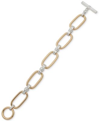 Anne Klein - Two-Tone Large Link Toggle Bracelet