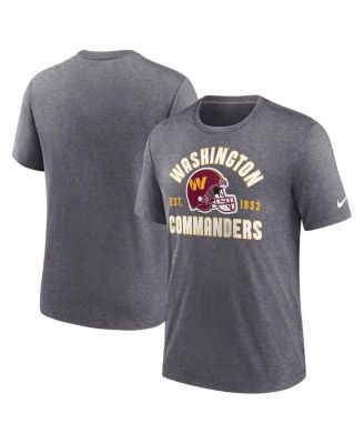 Nike - Men's Heather Charcoal Washington Commanders Helmet Tri-Blend T-Shirt