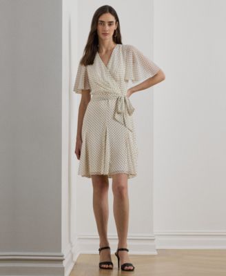 Lauren Ralph Lauren - Women's Polka-Dot Georgette Surplice Dress