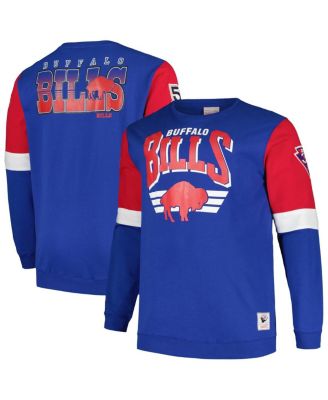 Mitchell & Ness - Men's Royal Buffalo Bills Big Tall Fleece Pullover Sweatshirt