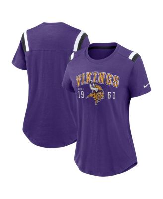 Nike - Women's&nbsp; Heather Purple Minnesota Vikings Prime Logo Slub Fashion T-Shirt