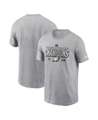 Nike - Men's Heather Gray Philadelphia Eagles 2024 NFC Champions Locker Room Trophy Collection Tall T-Shirt