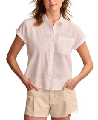 Lucky Brand - Women's Rolled-Sleeve Button-Down Shirt