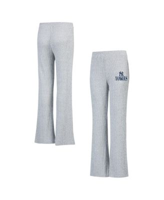 Concepts Sport - Women's Gray New York Yankees Juniper Rib Knit Flare Sleep Pants