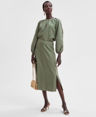 I.N.C. International Concepts - Women's Button-Sleeve Blouse