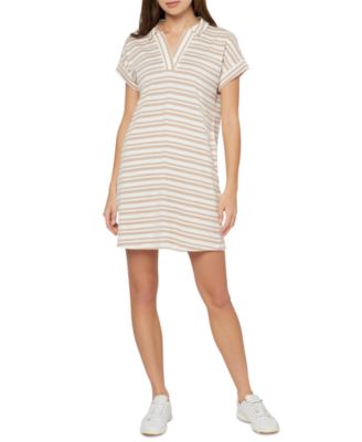 Three Dots - Women's Koda Cotton Collared Mini Dress