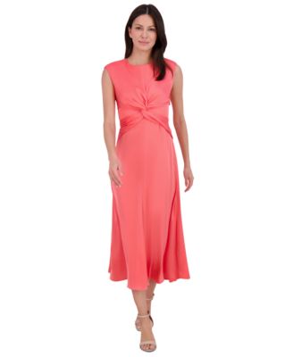 Vince Camuto - Women's Twist-Front Extended-Cap-Sleeve Dress