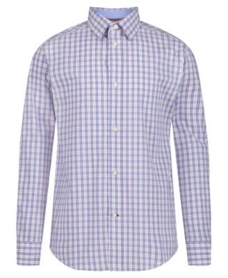 Tommy Hilfiger - Big Boys Long-Sleeve Stretch Micro Plaid Shirt