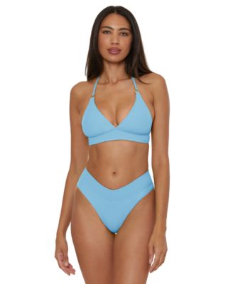 Becca - Women's Modern Edge Halter Bikini Top & High-Waist Bottoms